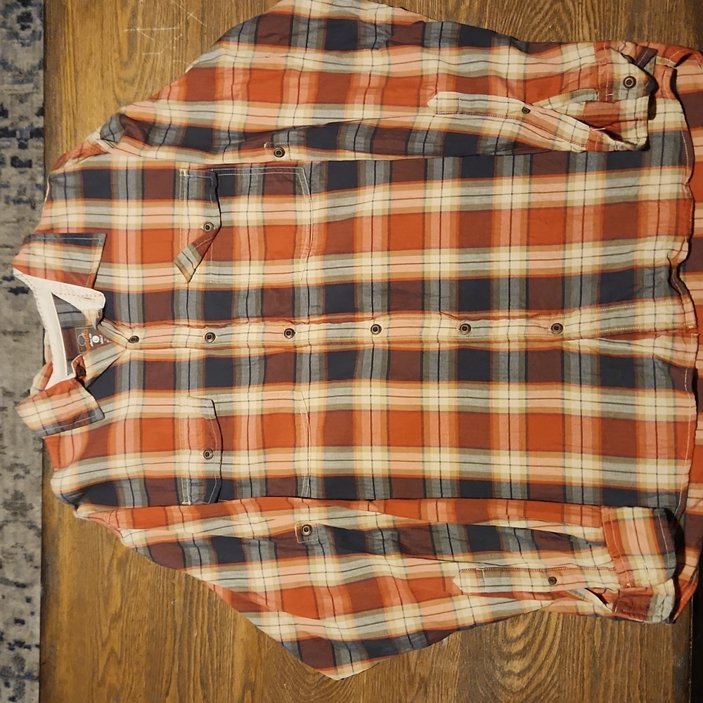 REDHEAD Large Mens Plaid Button Down